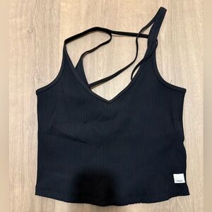 Vuori Black Ribbed Tank Top